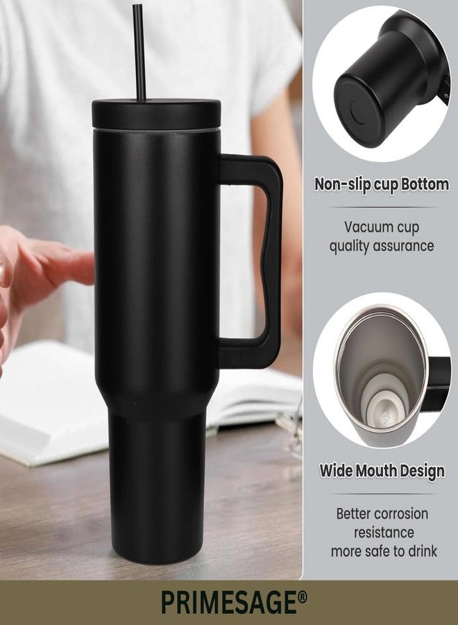 PRIMESAGE® Tumbler with Straw Sipper Water Bottle for Adults Sipper Tumbler Bottle Sipper Bottle with Straw Insulated Tumbler Tumblers | 1200ml Black - Image 5